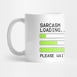 computer message sarcasm loading levels stacked Mug